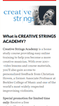 Mobile Screenshot of creativestrings.christianhowes.com